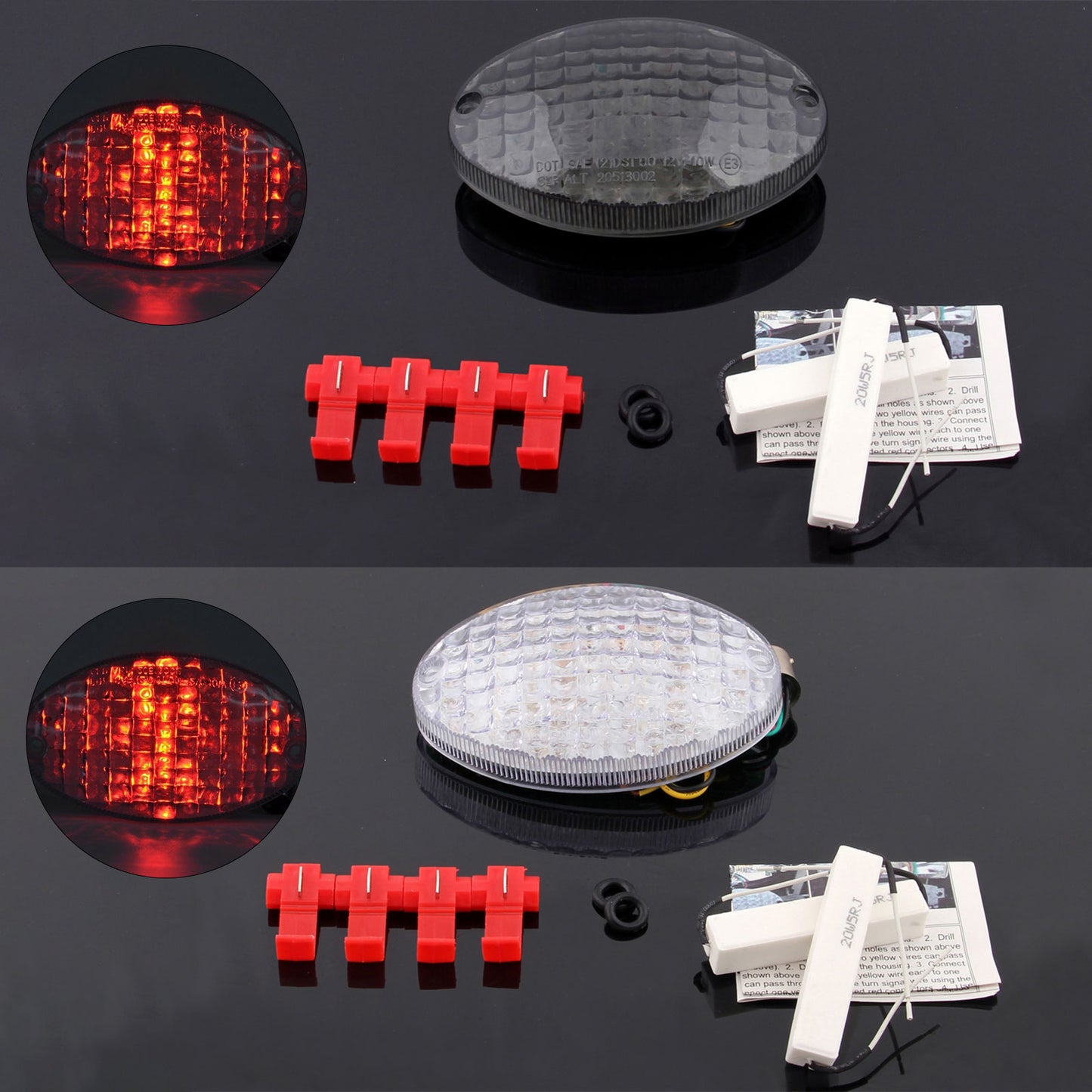 02-03 Clear LED Taillight integrated Turn Signals Buell Blast Firebolt