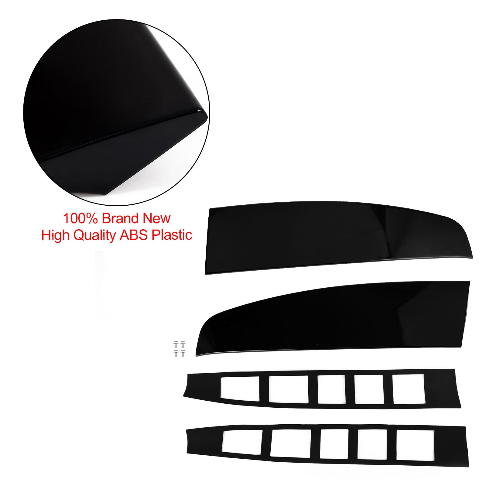 Black Rear Twin Barn Door Roof Spoiler Fit Ford Transit Custom 2012-2023