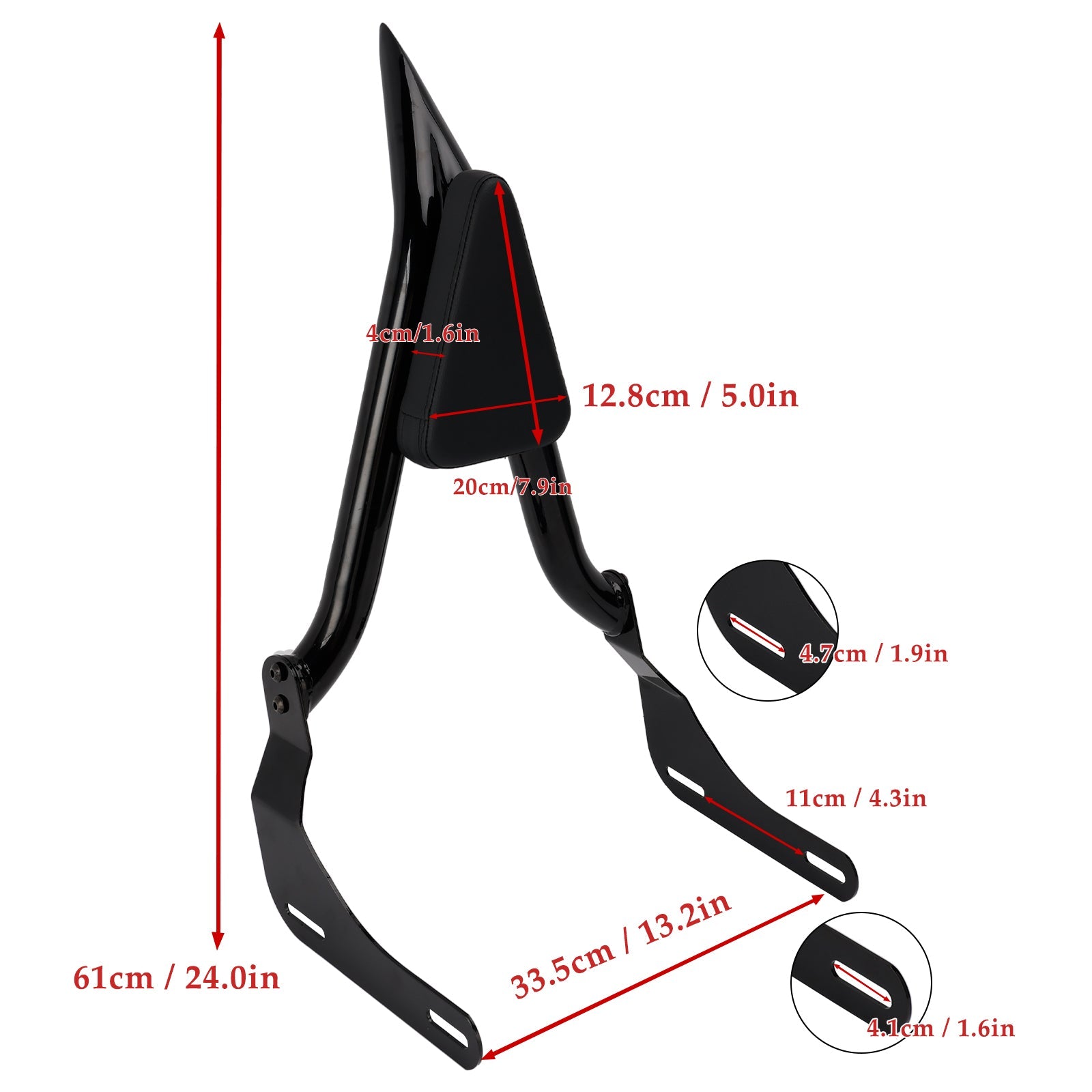 2021-2024 Honda CMX1100 Passenger Sissy Bar Backrest