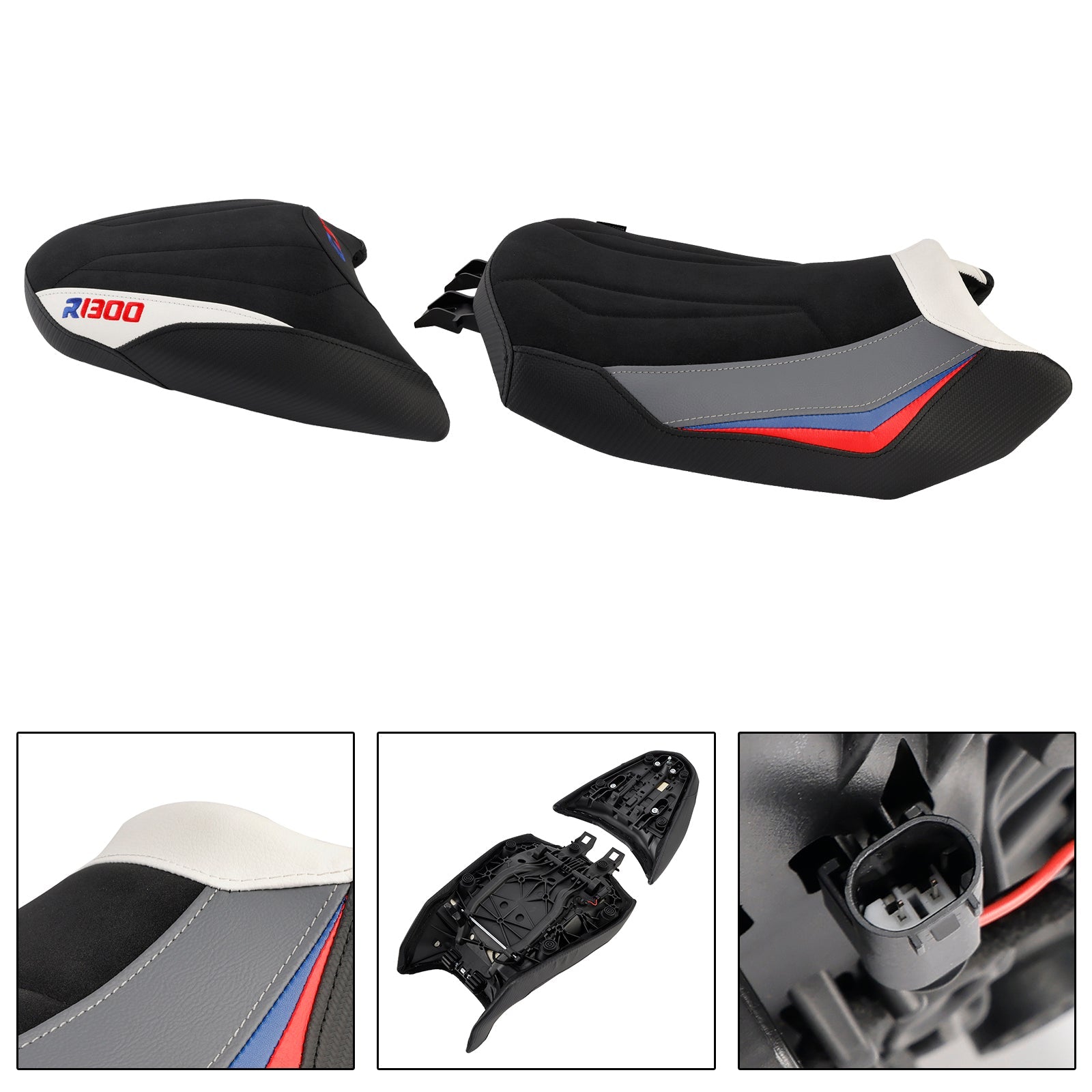 2024-2025 For Bmw R1300Gs R 1300 Gs Driver&Passenger Seat Kit Rear Cushion White