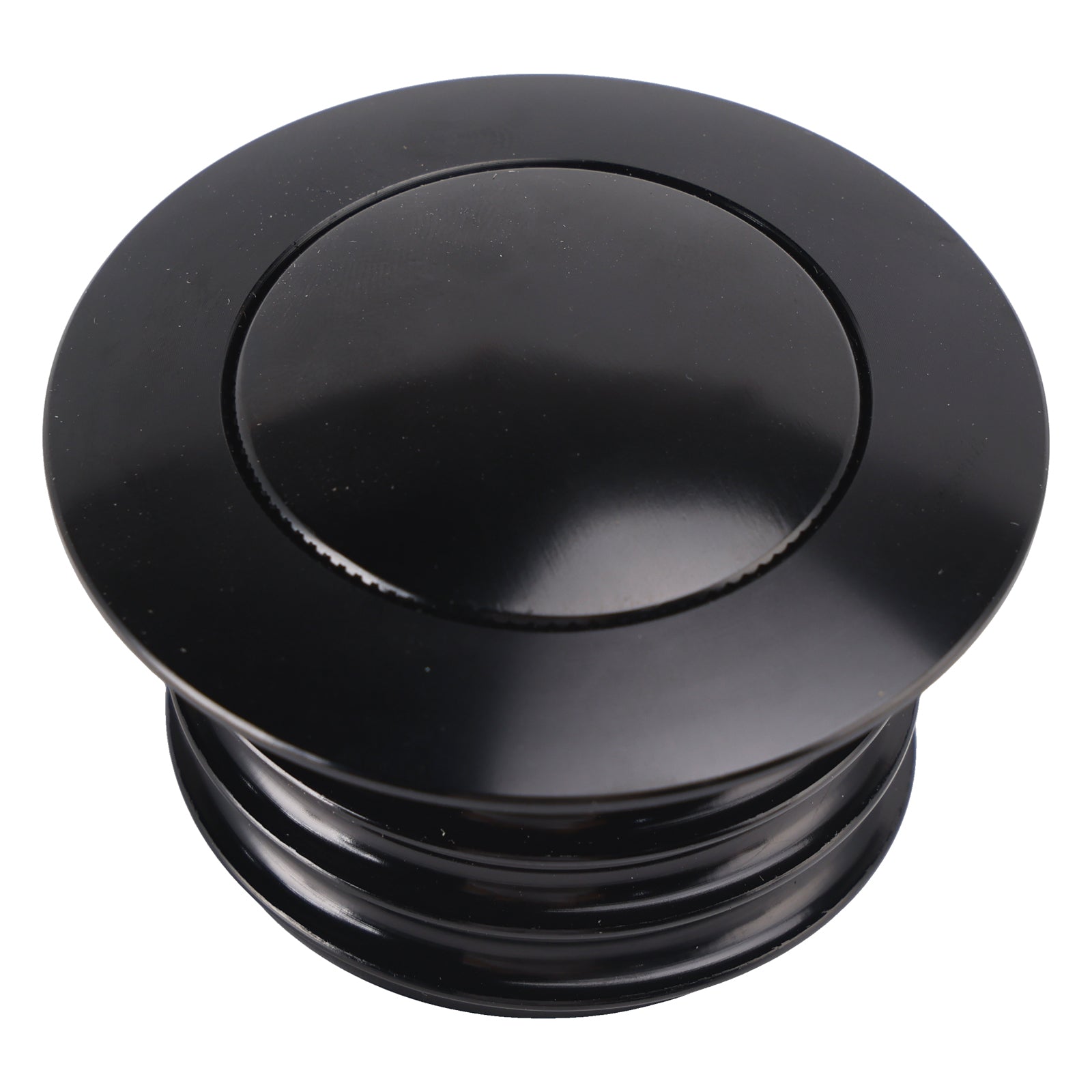 Pop Up Vented Gas Cap Set Black For Softail Low Rider Dyna Sport Super Glide