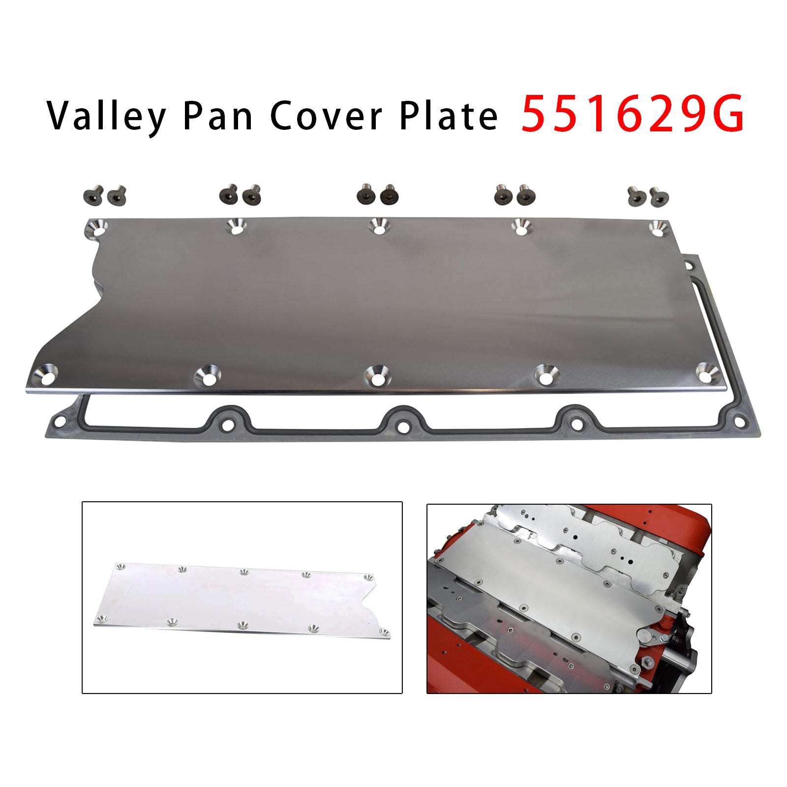Gen 3 Valley Pan Cover Plate with Gasket Low Profile For LSX LS1 LM7 LR4 551629G