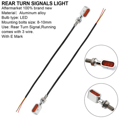 Sportster Touring Dyna Softail LED Rear Mini E Mark Turn Signal Indicator