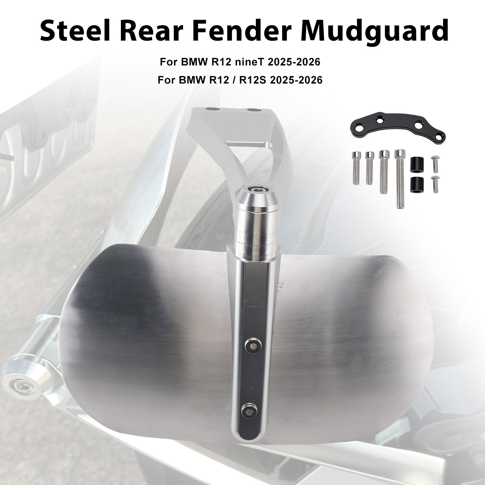 2025-2026 For BMW R12 nineT Steel Rear Fender Mudguard