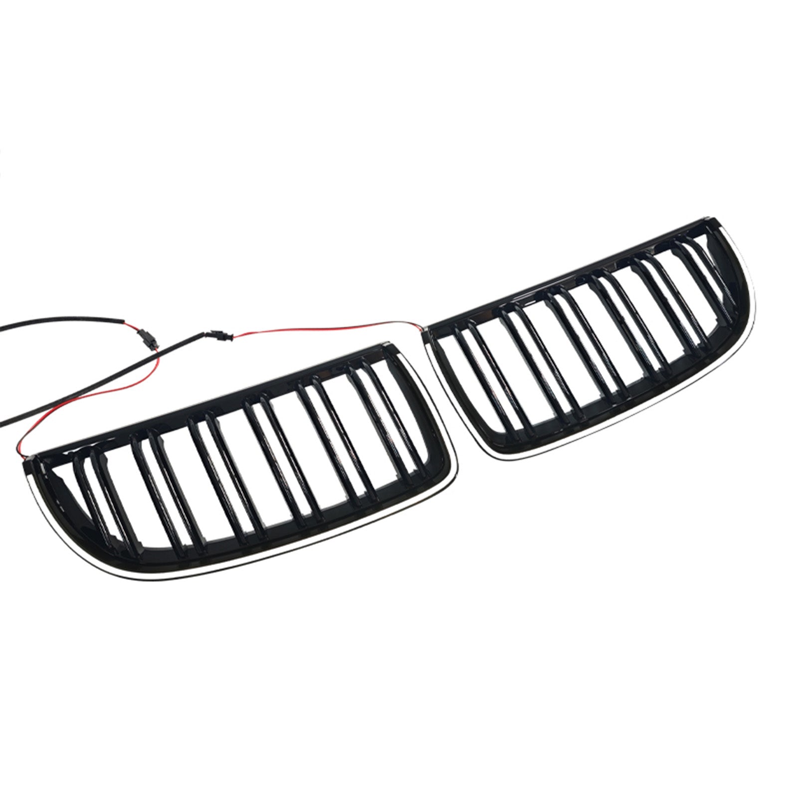 2004-2007 Fit BMW E90 Sedan Wagon 320i Front Kidney Double Slat Grille Black