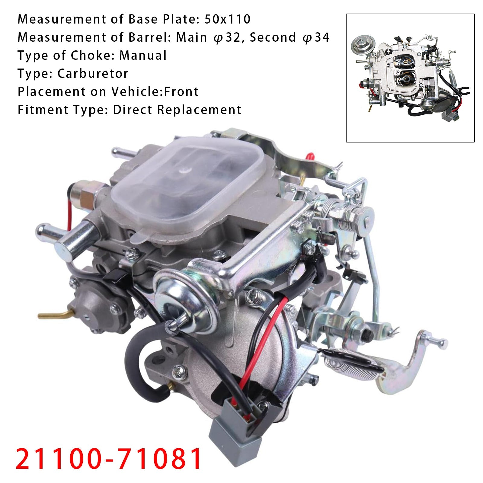 1982 Toyota CARINA Carburetor 21100-71081