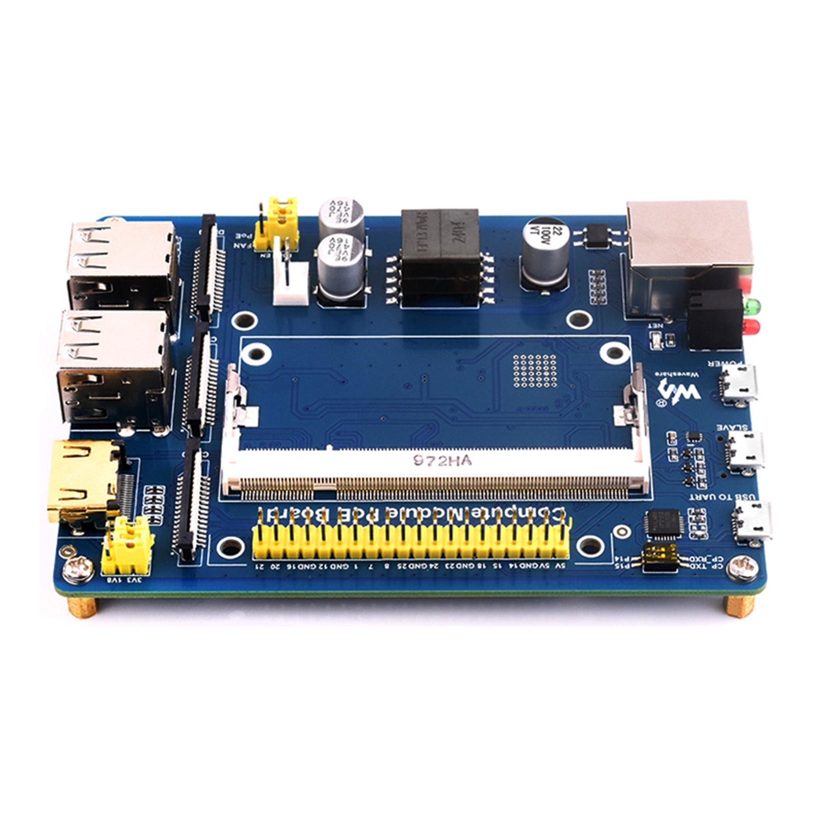 Raspberry Pi Compute Module Expansion Board CM4S/CM3 Baseboard POE Power Supply