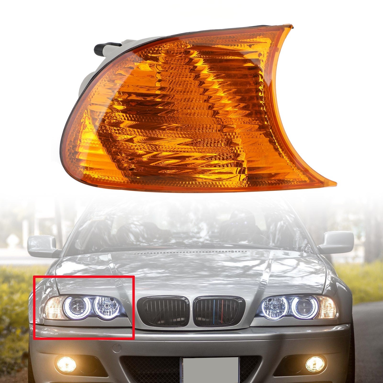 1998-2001 BMW 3 Series E46 Coupe Right Side Amber Corner Light 63126904300