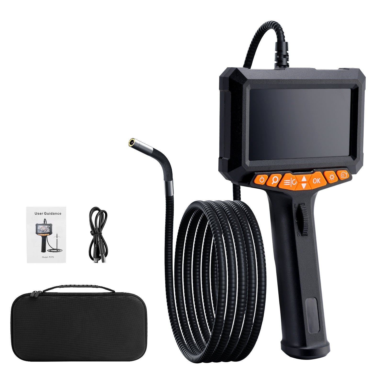 360°Two-Way Articulating Borescope Industrial Endoscope Inspection Camera