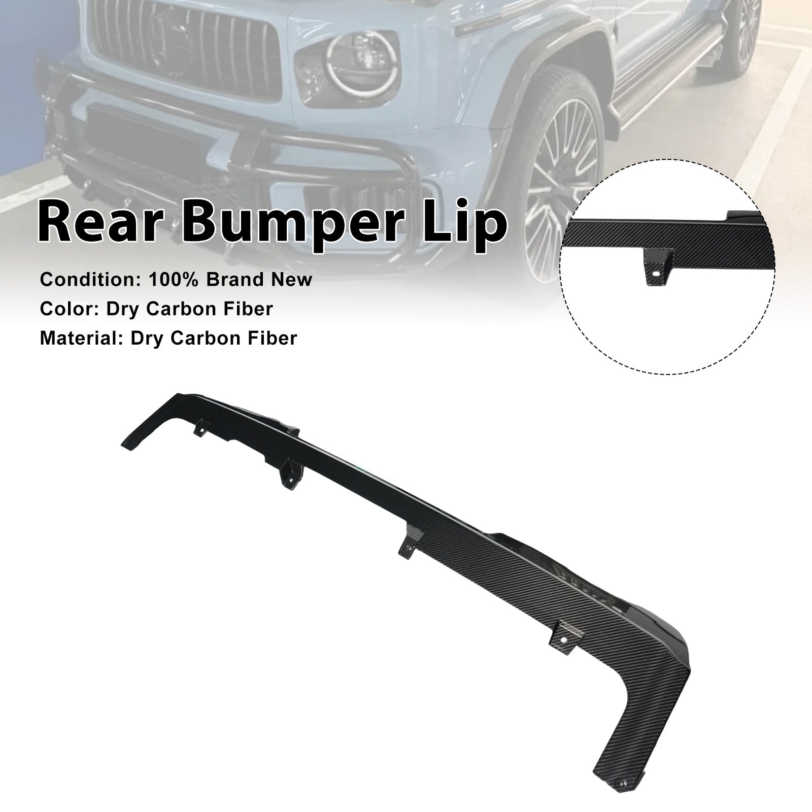 2025+ Fit Mercedes Benz G-Class W465 Dry Carbon Fiber Rear Bumper Diffuser Lip