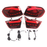 2014-2020 BMW M4 F82 F83 ( Sedan / Coupe / Convertible) L&R Red LED Tail Lights Rear Lamp Assembly 63217296100 63217296099