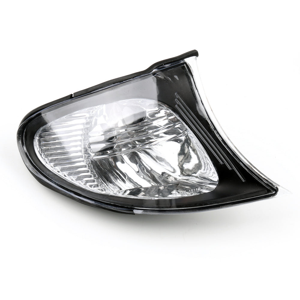 2002-2005 BMW E46 3-Series 4Dr Euro Corner Lights - Crystal Clear W/ Smoke Trim