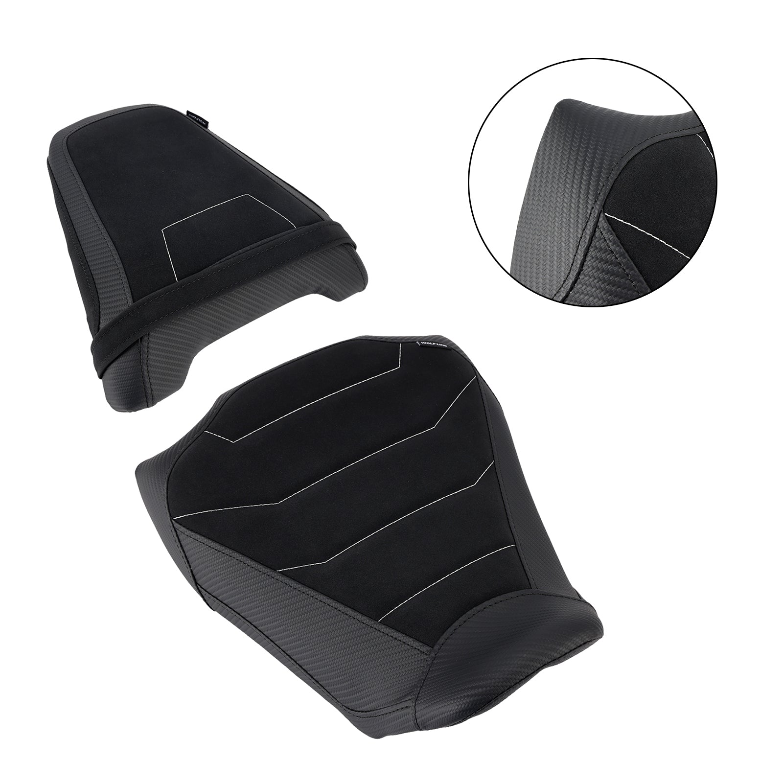 2024-2025 For Honda Cb650R Cbr650R Driver&Passenger Seat Kit Rear Cushion Black1