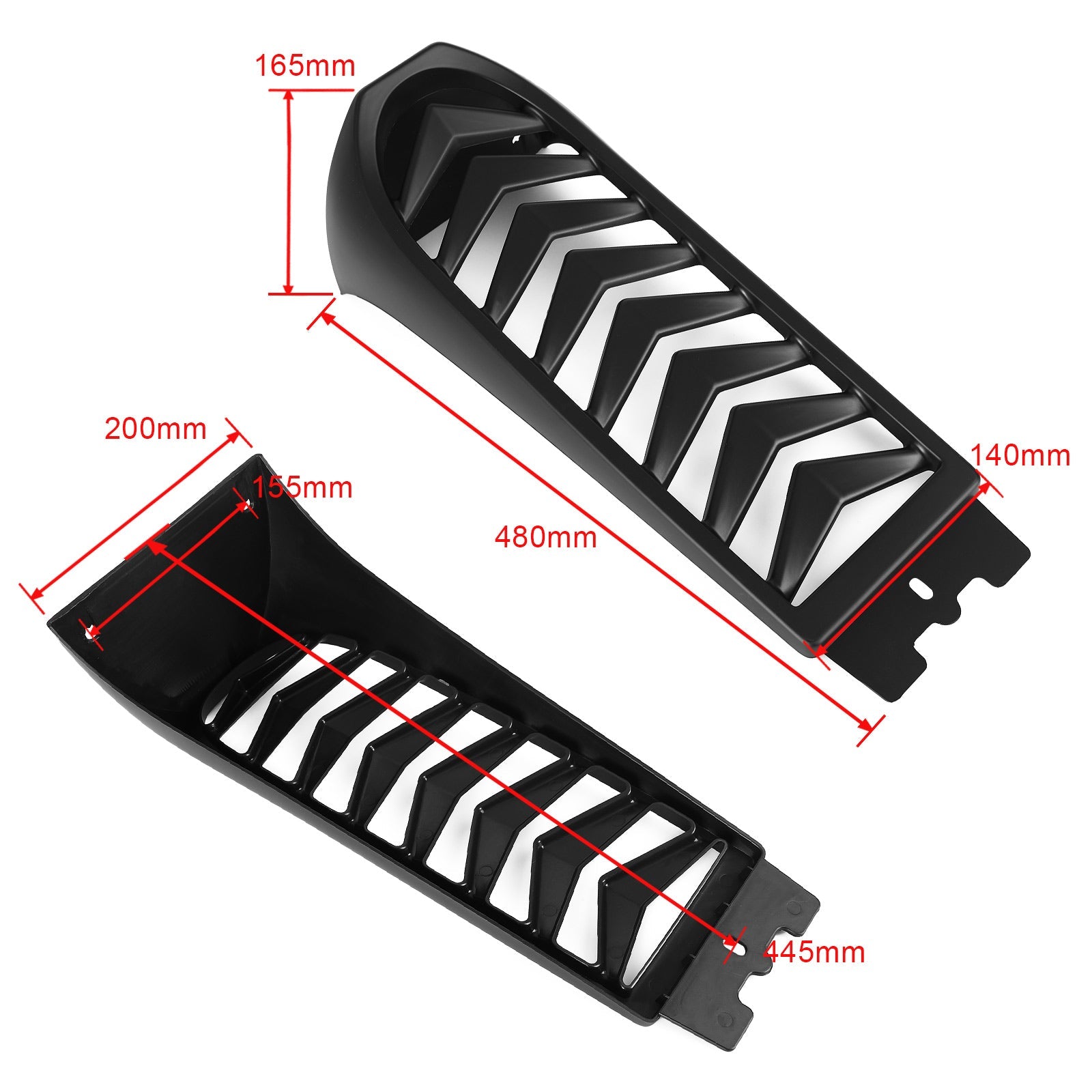 2018-2022 Softail Breakout Fat Bob Front Chin Spoiler Lower Radiator Cover Black