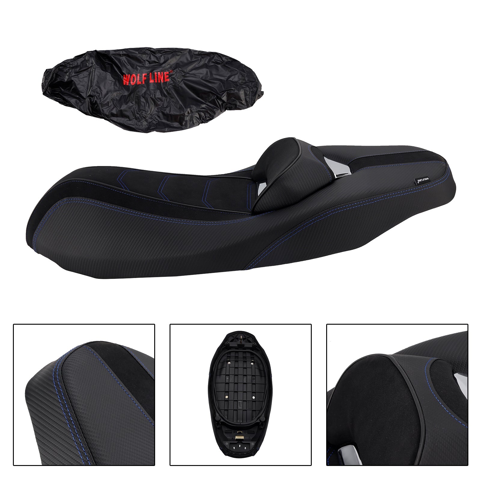 2020-2023 Fit For Yamaha Nmax155 N-Max 155 Front Raider Seat Driver Cushion Pu Blue