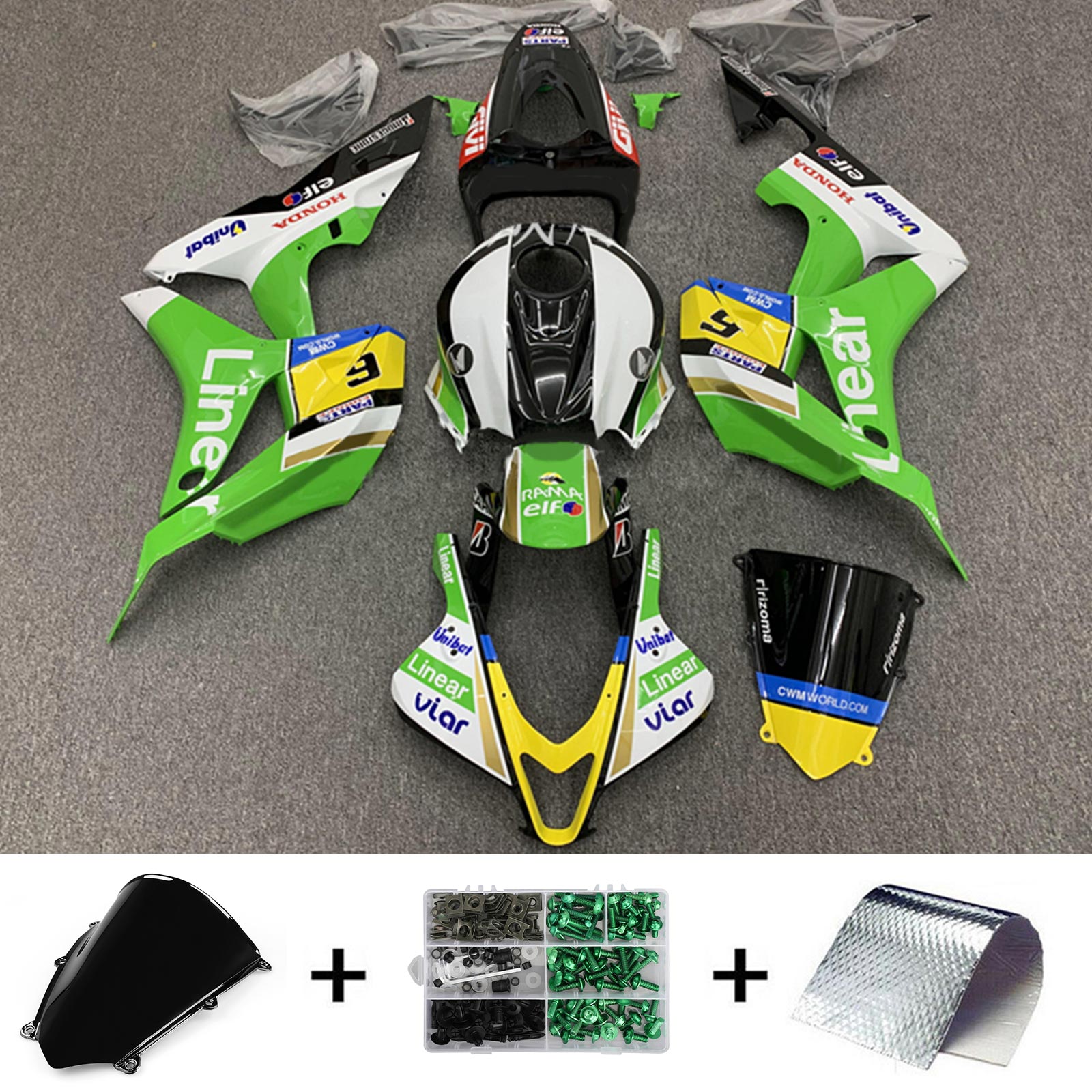2007-2008 Honda CBR600RR F5 Fairing Kit Bodywork Plastic ABS