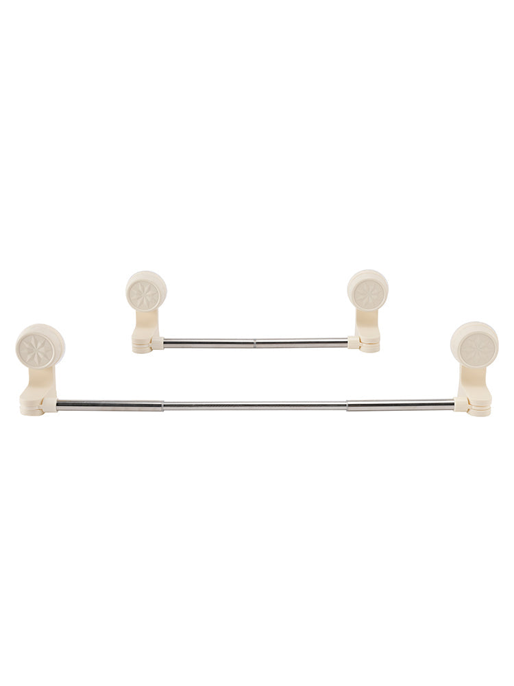 2x RV Shower Corner Storage Bar Adjustable Stainless Steel Rod 11.8-23.6 inches