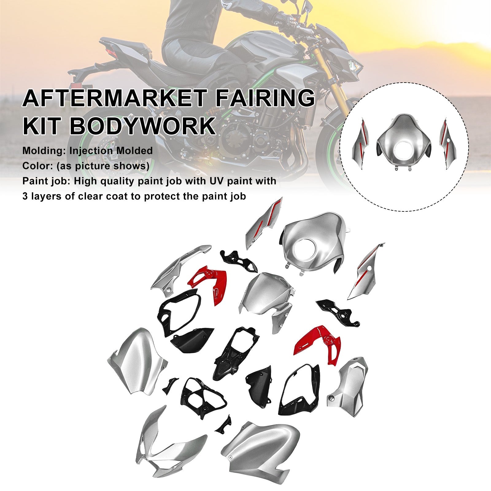 Injection Bodywork Fairing Kit for Kawasaki Z900 2025-2026