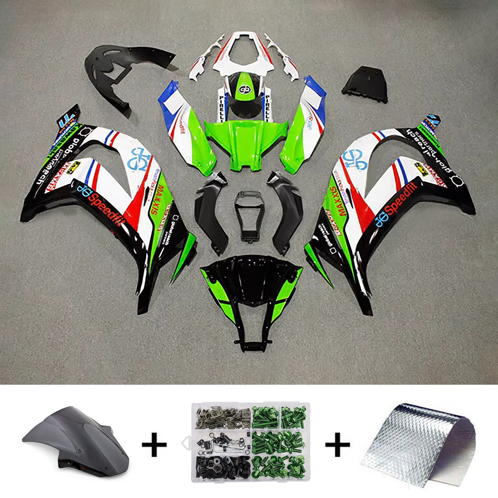 Injection Fairing Kit Bodywork Plastic ABS fit For Kawasaki ZX10R 2011-2015
