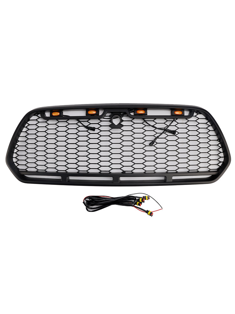 2015-2018 Ford Transit MK8 Raptor w/LED Matt Black Front Bumper Grill Grille