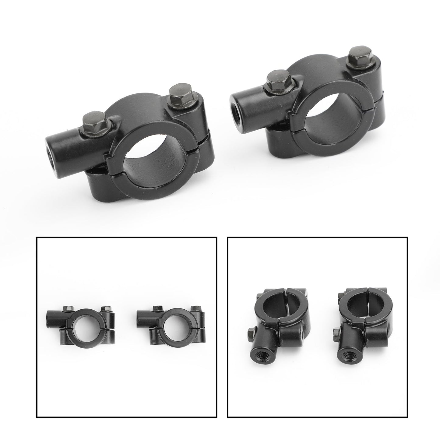 7/8" Motorcycle Handlebar Mirror Adaptor Clamp Mount Bracket 8mm CW Aluminium