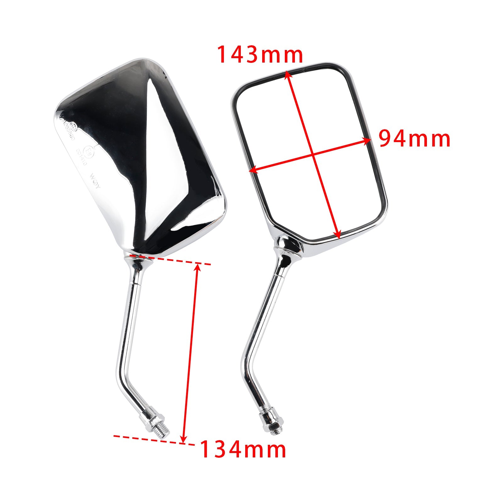 Mirror Set Left & Right For Honda CA125 Rebel 1995-2000 VT125C Shadow 1999-2009