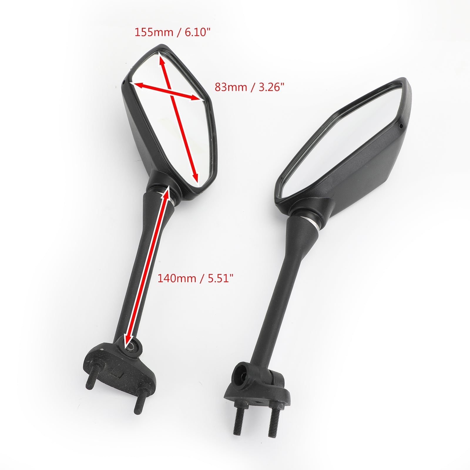 2011-2013 Kawasaki ZX1000 Z1000SX Mirrors Left Right Pair 56001-0142 Generic