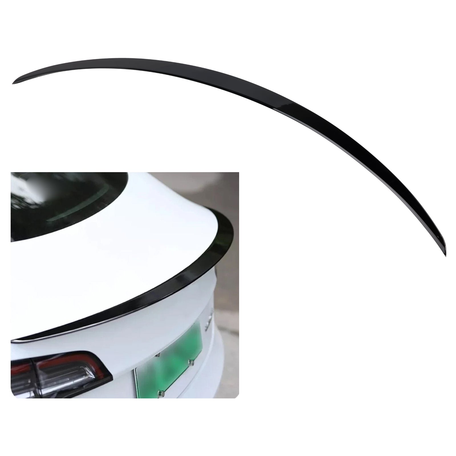 2020+ Tesla Model Y Gloss Black Rear Boot Spoiler Original Factory Style