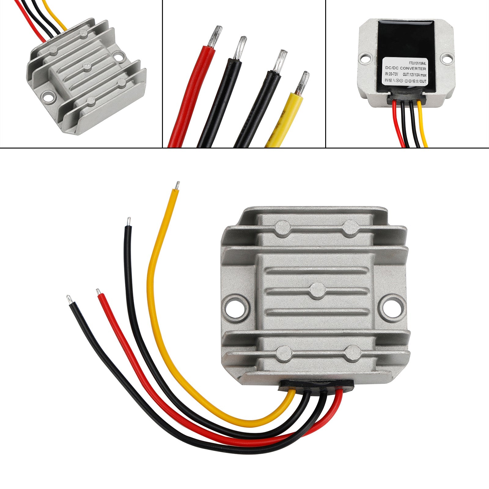 WaterProof 20-72V to 12V 10A 120W Step Down DC/DC Power Converter Regulator