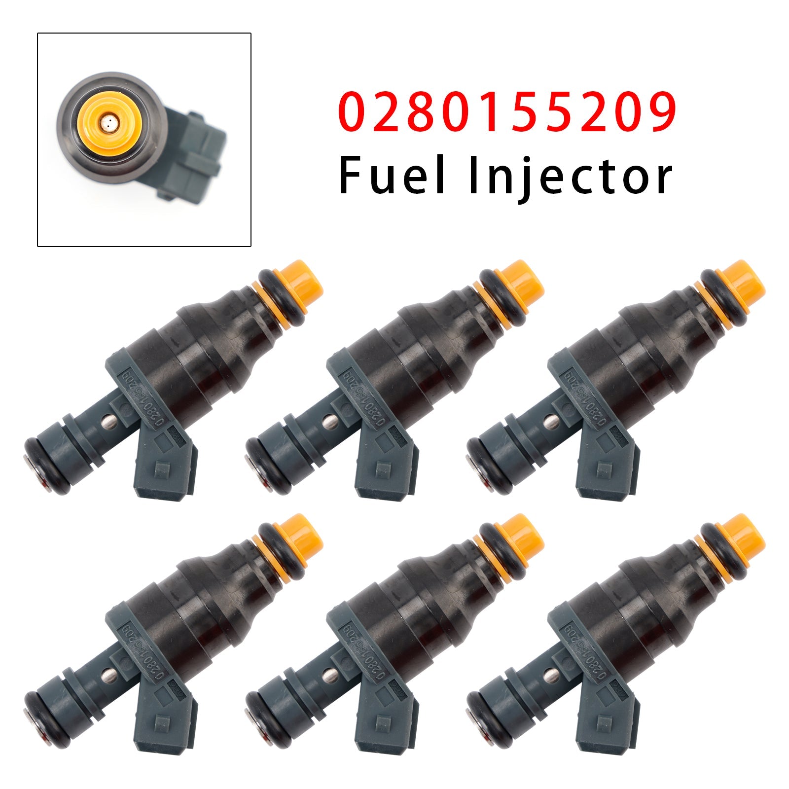 10.1992-06.1993 Mercedes-Benz W124 Sedan 6Pcs Fuel Injector 0000787323