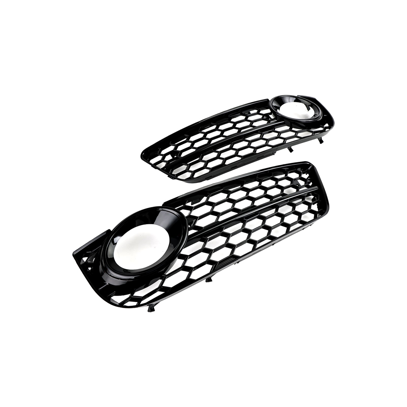 2007-2011 Audi A5 Pair Honeycomb Front Fog Lamp Cover Grille Grill 1522024