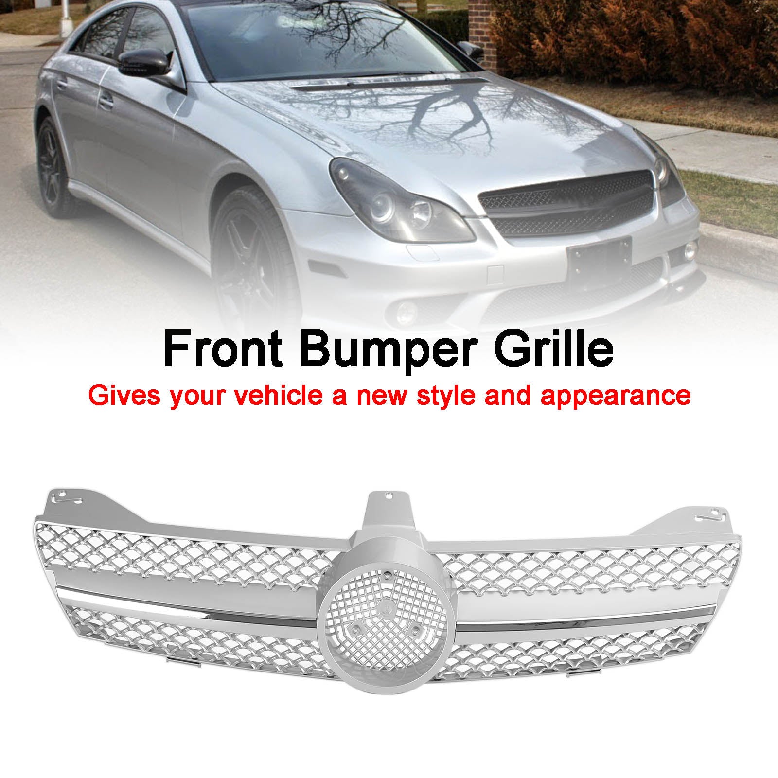 2005 2006 2007 2008 Mercedes Benz W219 CLS350 CLS500 CLS550 Front Bumper Grill Grille