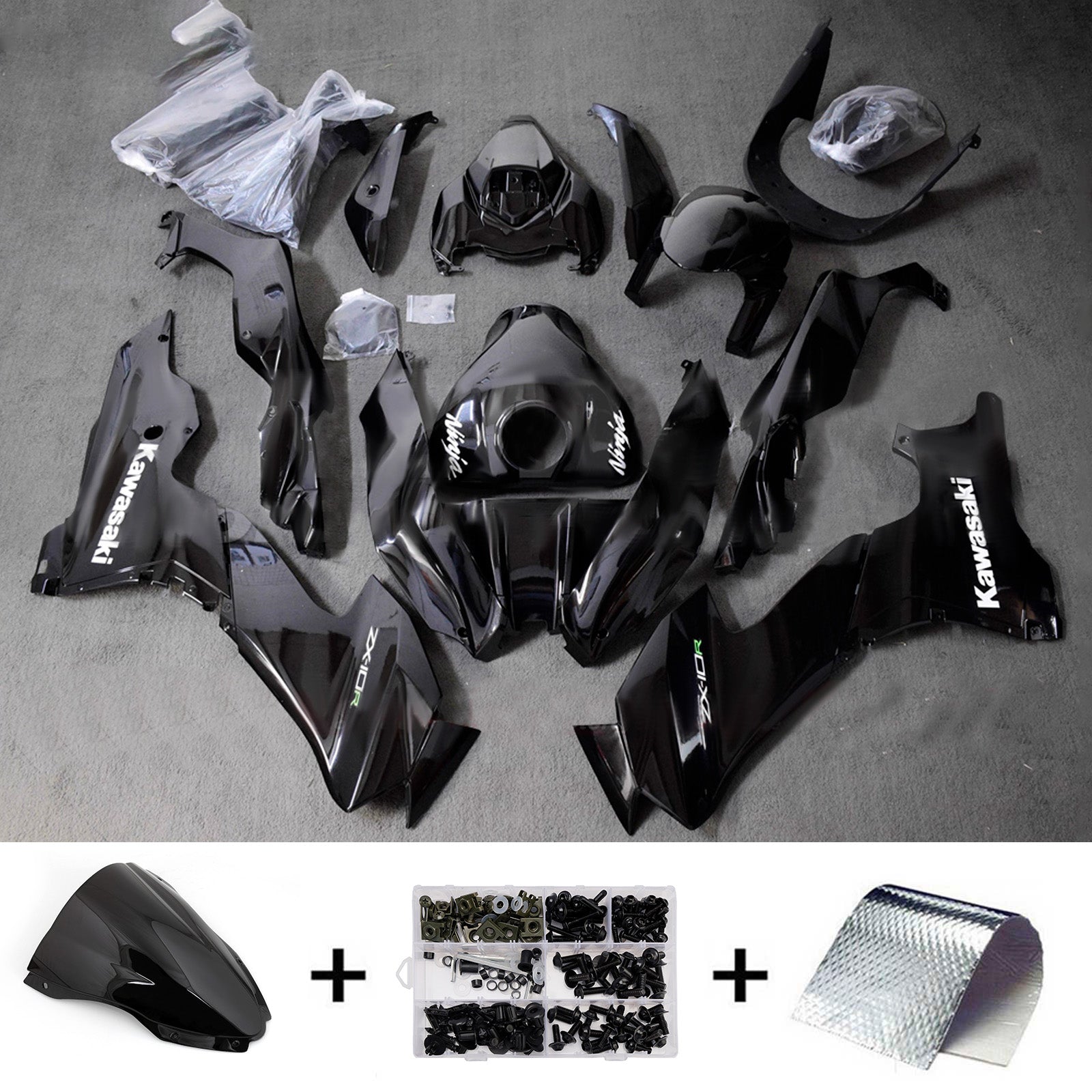 Injection Fairing Kit Bodywork ABS fit For Kawasaki ZX-10R ZX-10RR 2021-2025