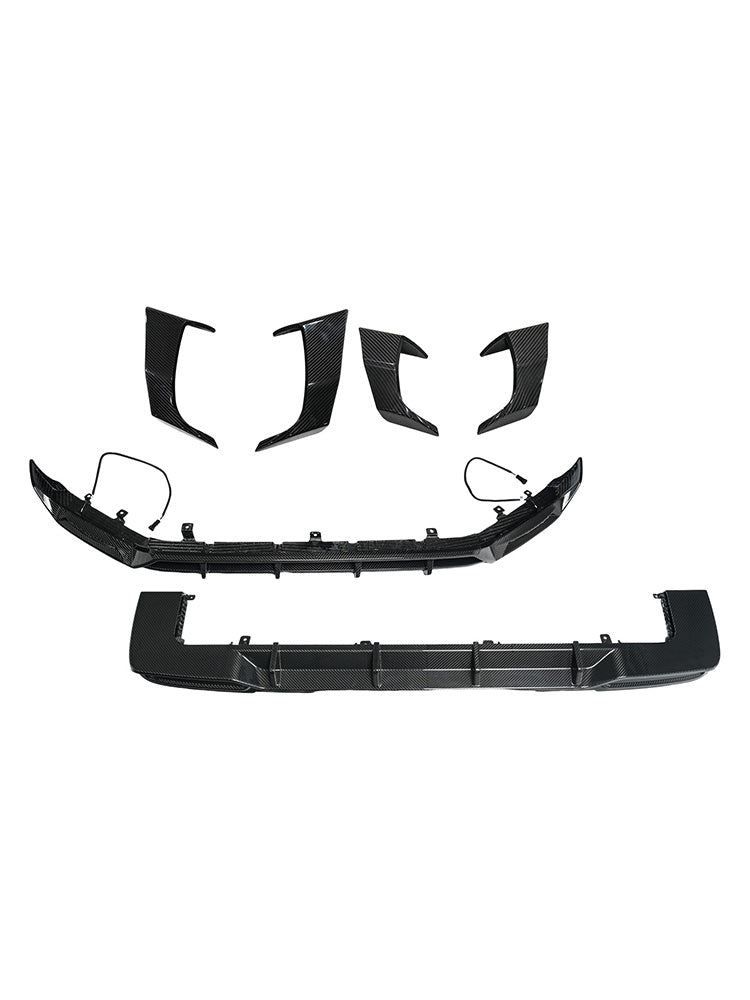 Dry Carbon Fiber Front Rear Bumper Lip + Side Air Vent Fit Benz G W465 2025+