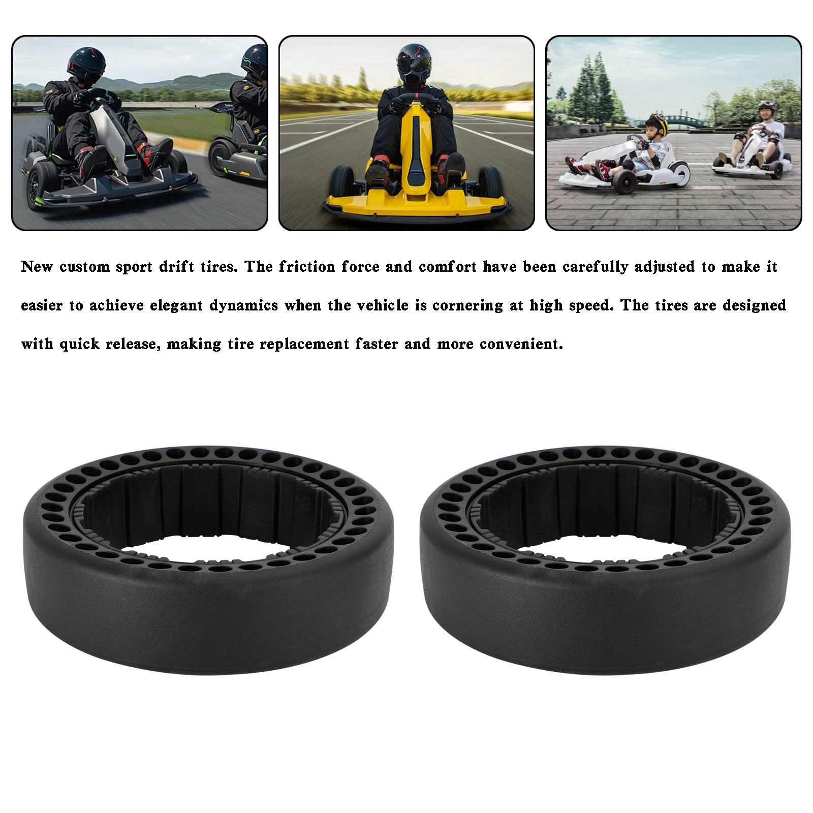 1PCS Drifting Rear Tire For Segway Ninebot Gokart Pro S MAX Replacement