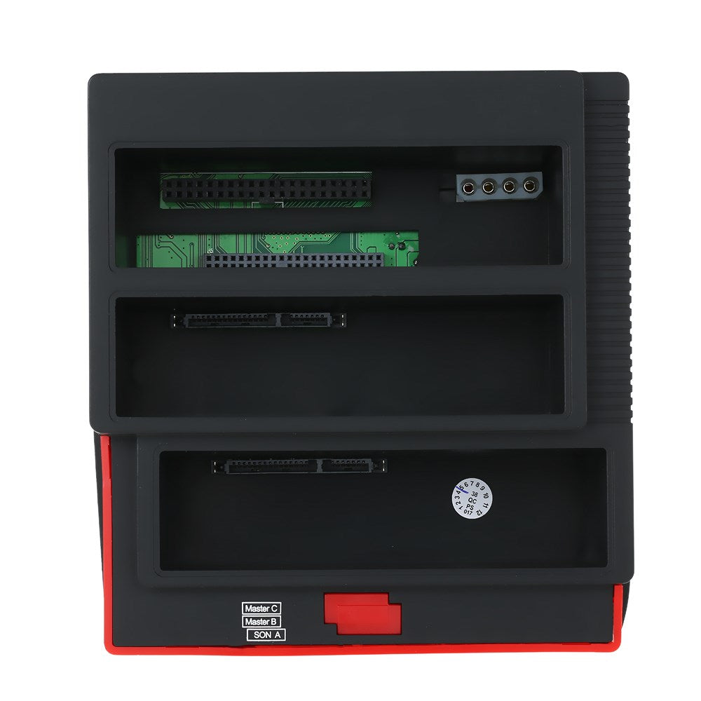 3 IDE SATA 2.5" 3.5" HDD Hard Drive Disk Clone Docking Station Card Reader US