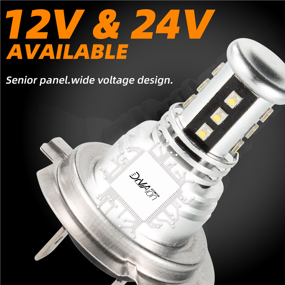 H7 LED Headlight 6000K 2000W 300000LM Low Beam bulbs High Power