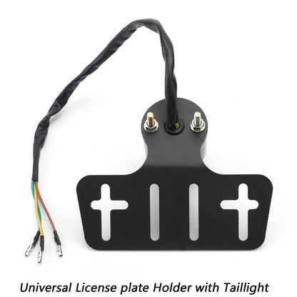 Motorcycle Bike Led Brake Tail Light With License Plate Mount Holder Bracket