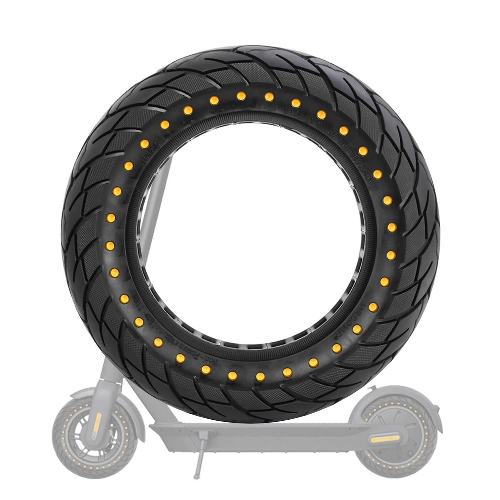 10x2.5 Rubber Solid Tire 60/70-6.5 for Ninebot Max G30 Honeycomb Tyre Replace