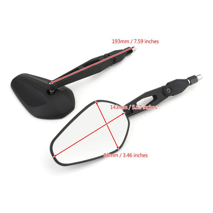 Pair M10 Rear View Mirror UNIVERSAL Nylon Mirrors ForMotorcycle Custom Cruiser Generic