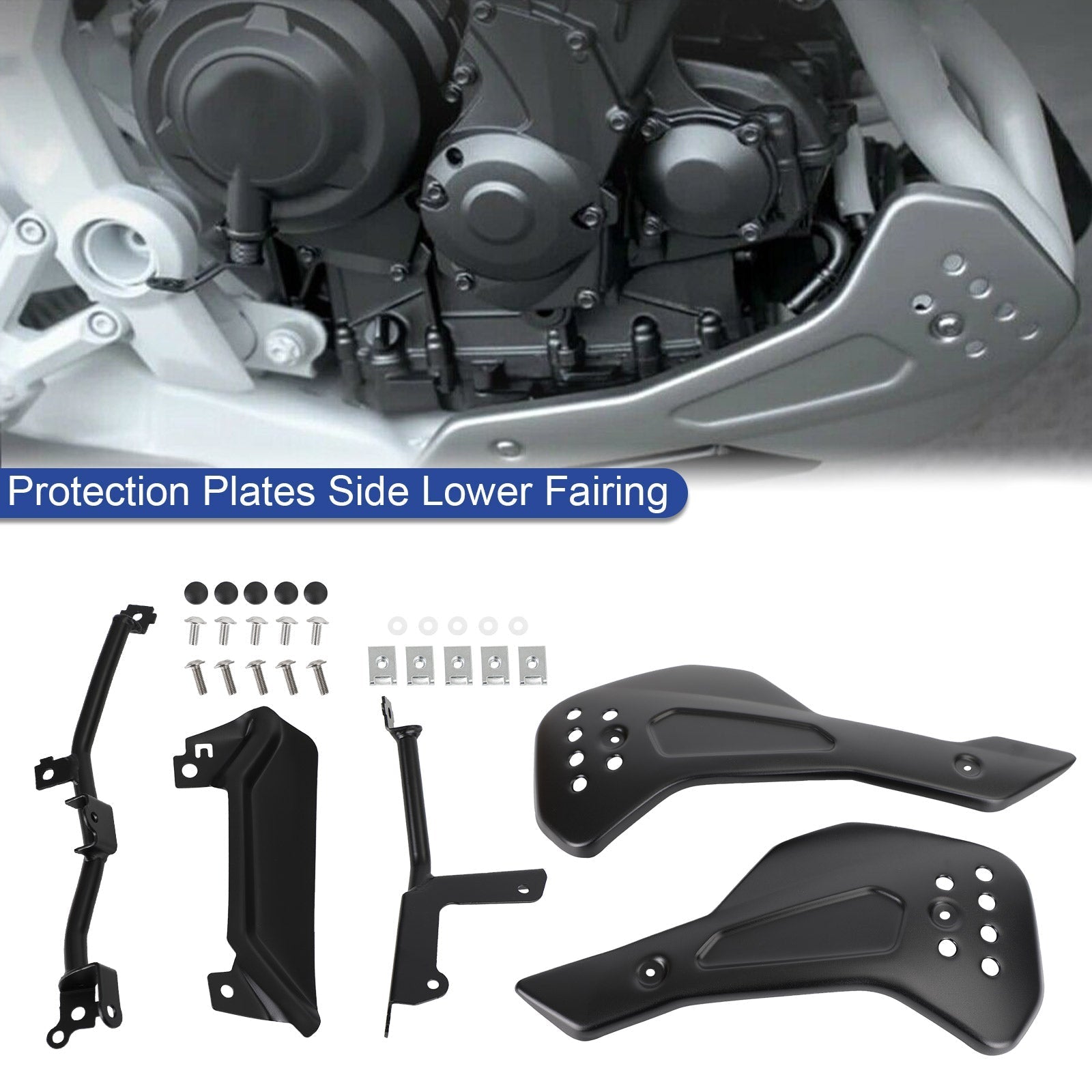2021 Trident 660 Lower Engine Belly Protection Plates Side Fairing Generic