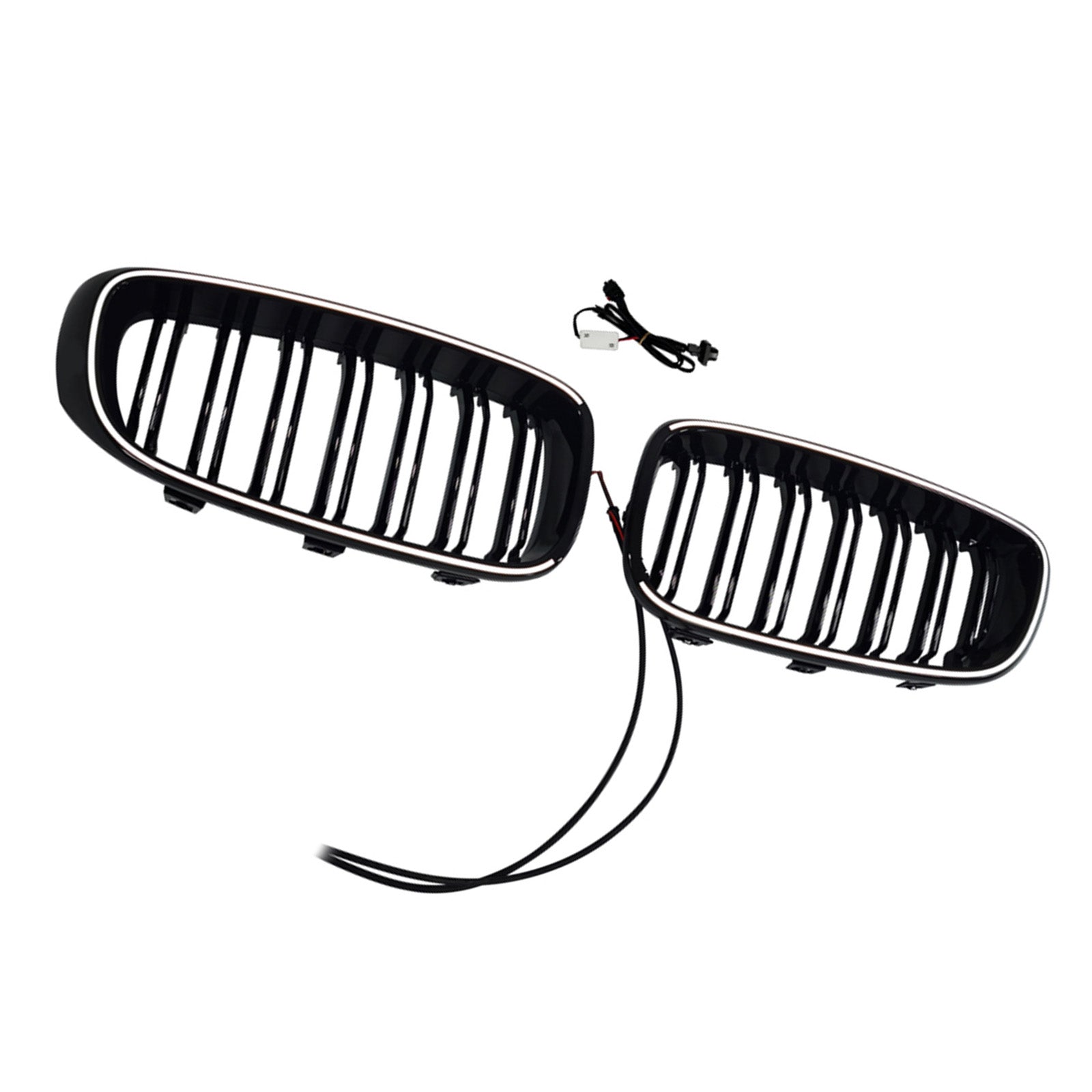 2013-2019 Fit BMW 3 Series F34 GT Dual Slat Front Bumper Grille Gloss Black