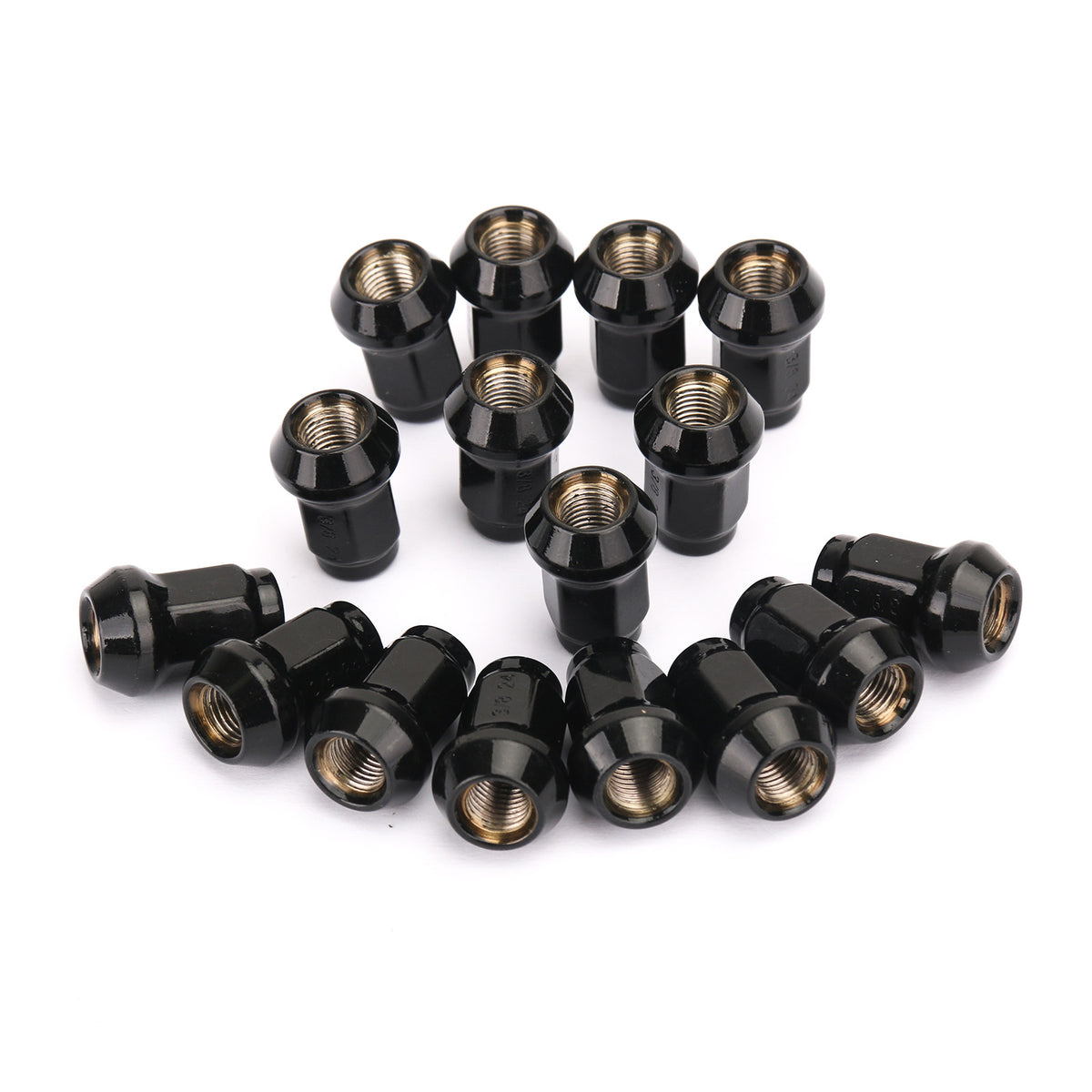Areyourshop 16 Pack Black 3/8"-24 Tapered Lug Nuts For Polaris Ranger 700 RZR 900XP 800 570