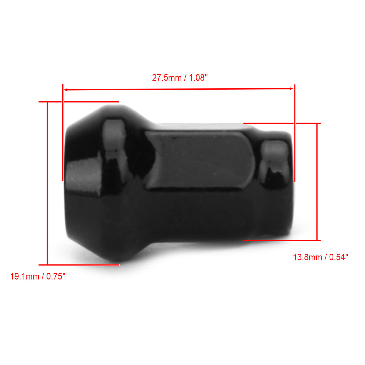 Areyourshop 16 Pack Black 3/8"-24 Tapered Lug Nuts For Polaris Ranger 700 RZR 900XP 800 570