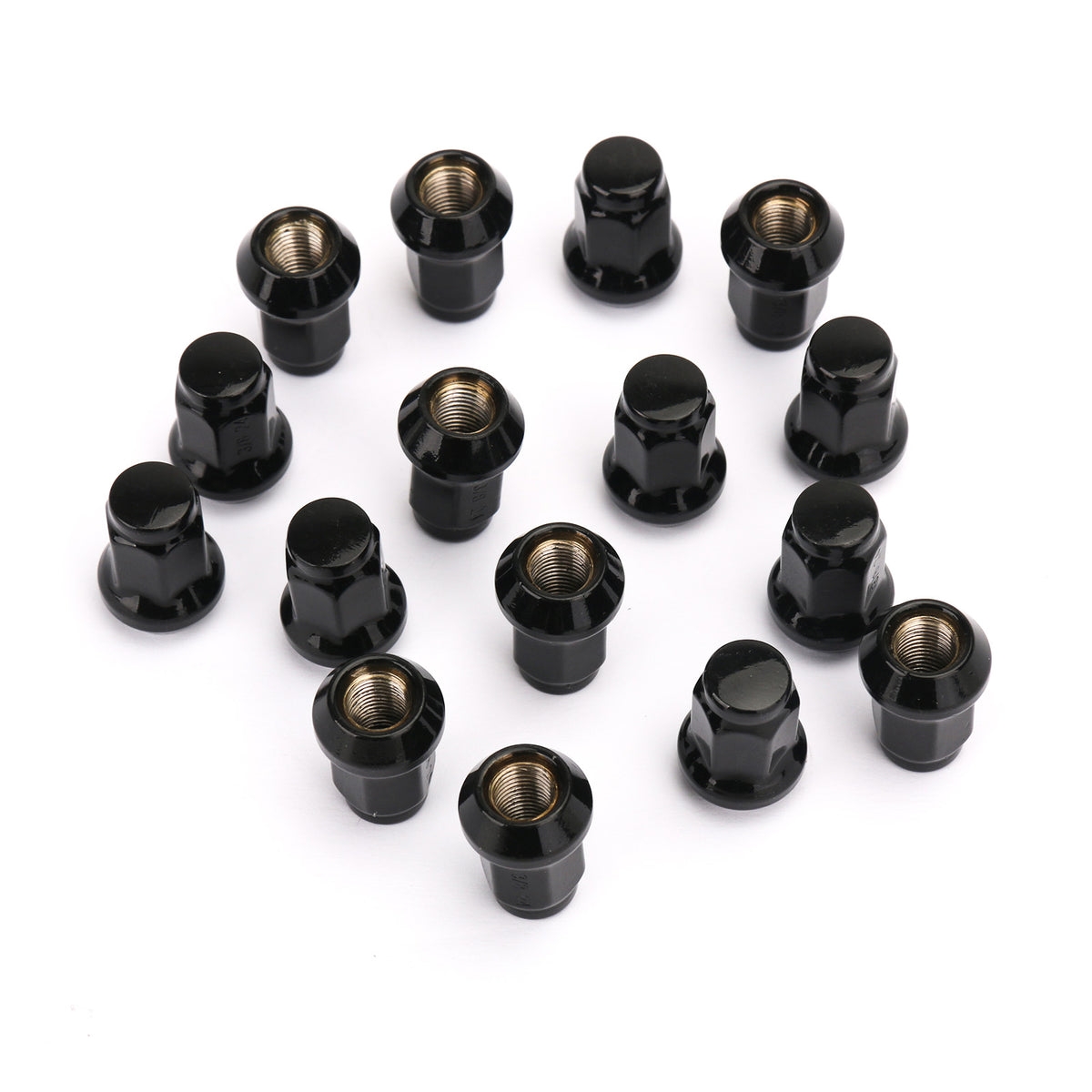 Areyourshop 16 Pack Black 3/8"-24 Tapered Lug Nuts For Polaris Ranger 700 RZR 900XP 800 570