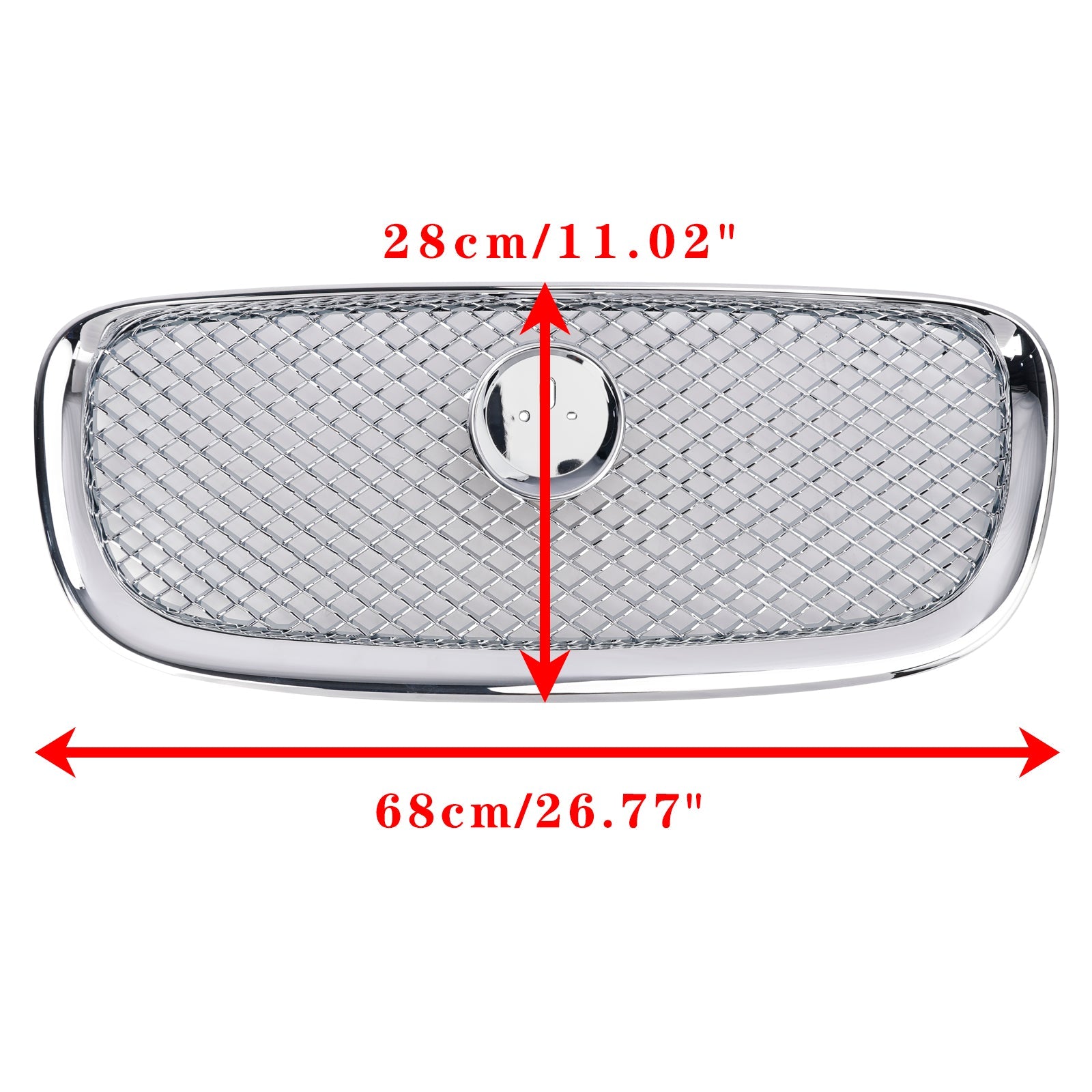 2012 2013 2014 2015 Jaguar XF XF-R Style Front Bumper Grill Grille Chrome