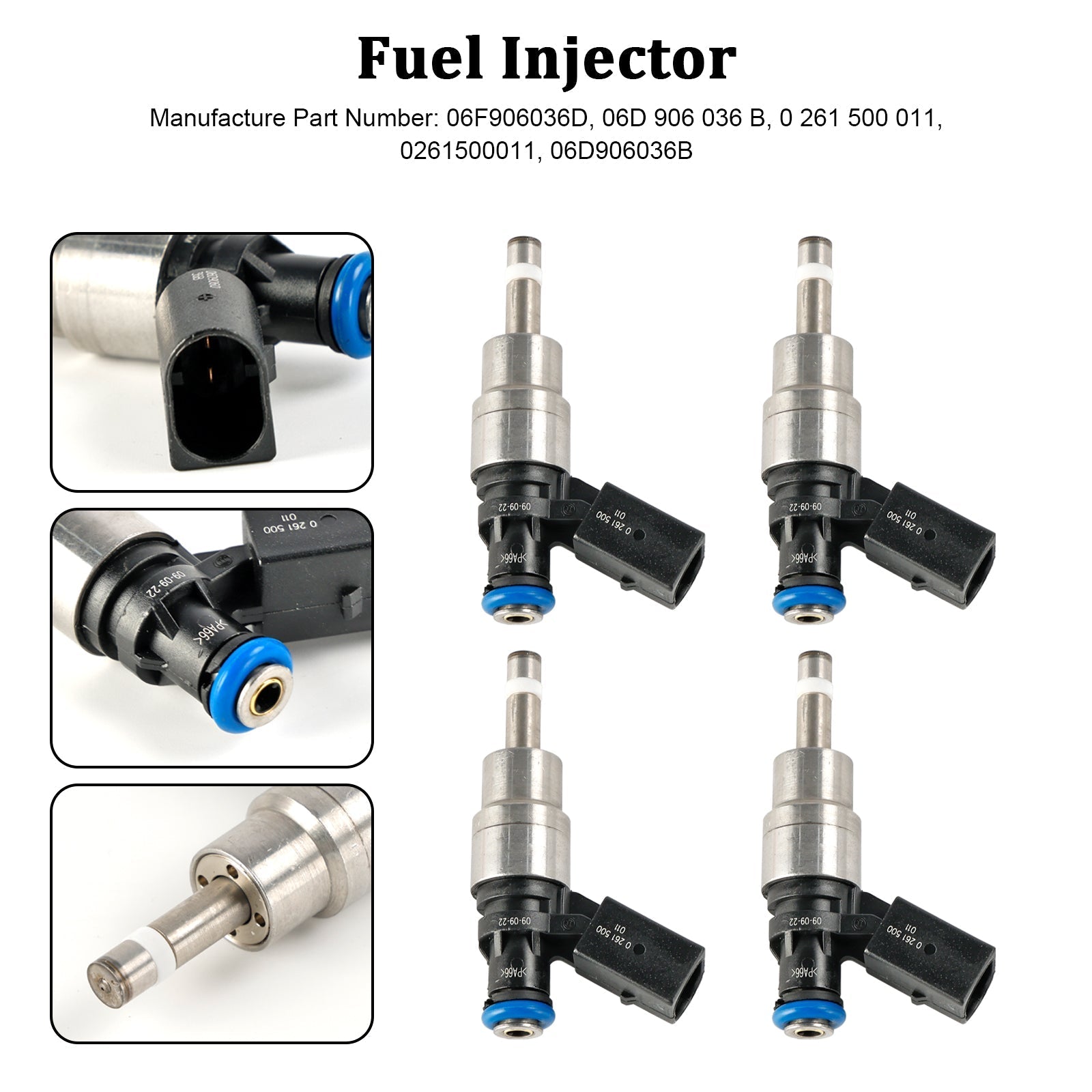 2004-2008 Audi A3 2.0T 4PCS Fuel Injector 0261500011 06D906036B