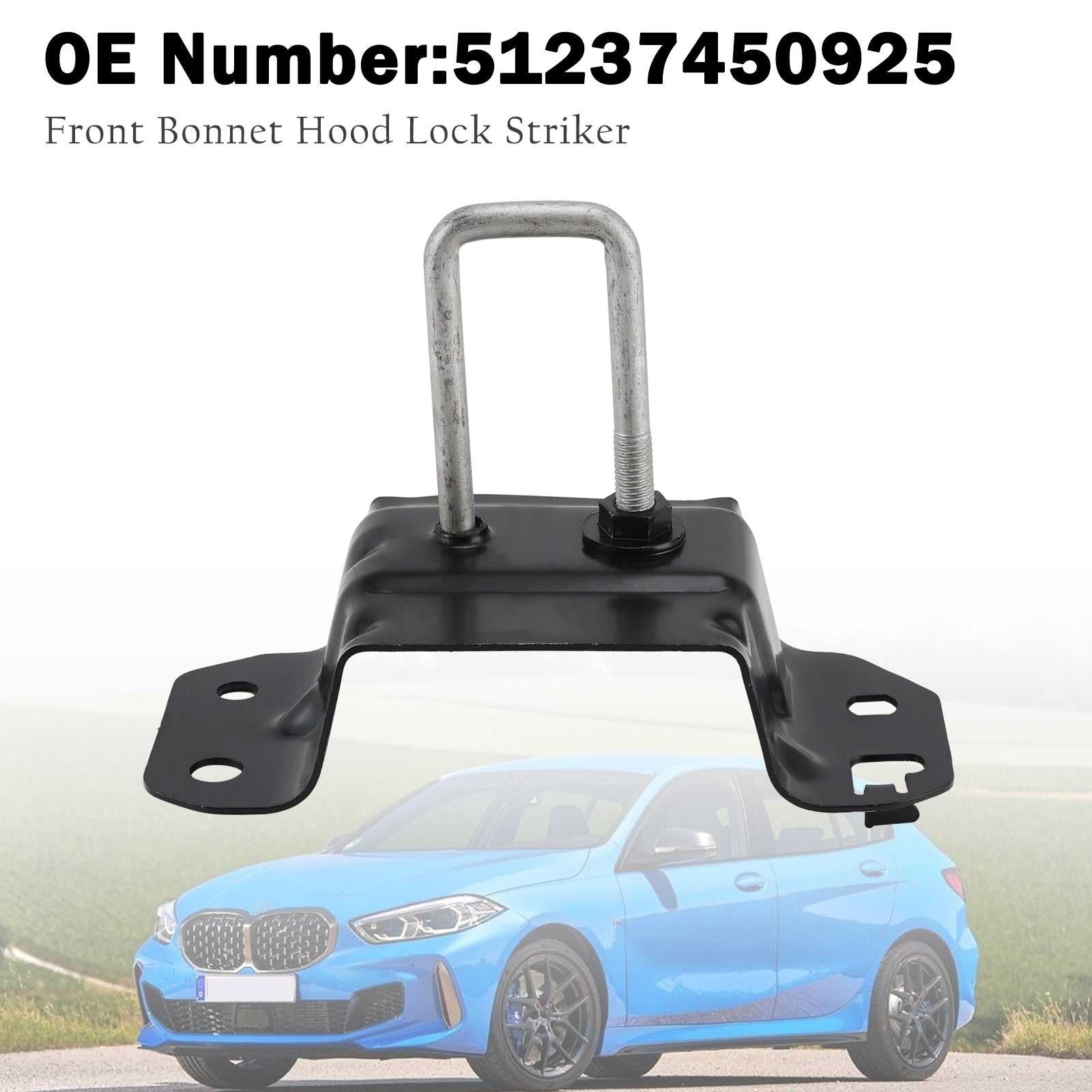 Front Bonnet Hood Lock Striker 51237450925 For BMW F40 F44 2019-2022