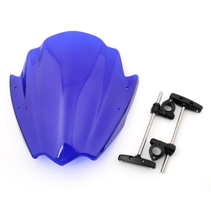 Universal Harley Motorcycle Windshield 7/8" & 1" Handlebar Mount Blue