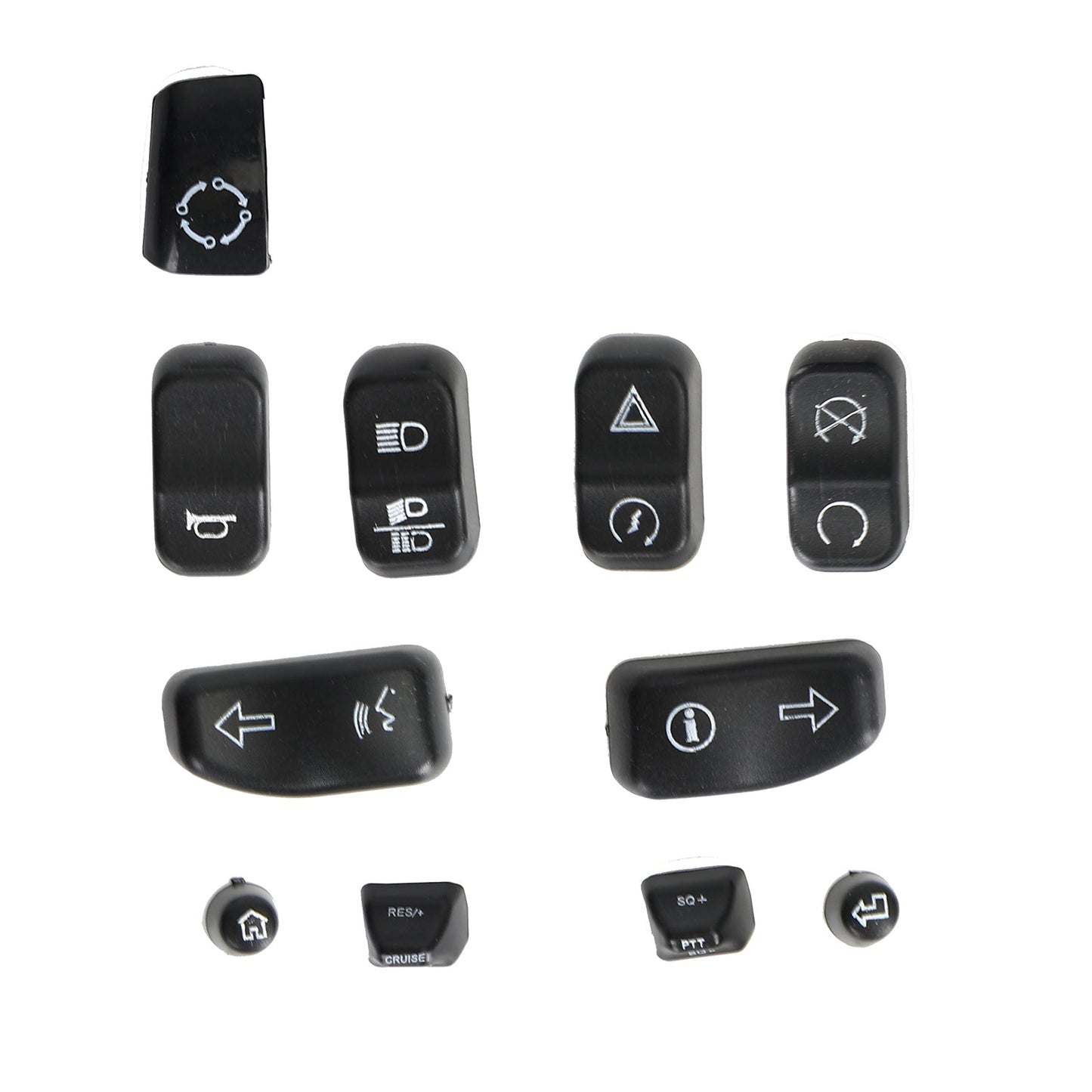 14-19 Glide Road King Models 11Pcs Hand Control Switch Button Covers